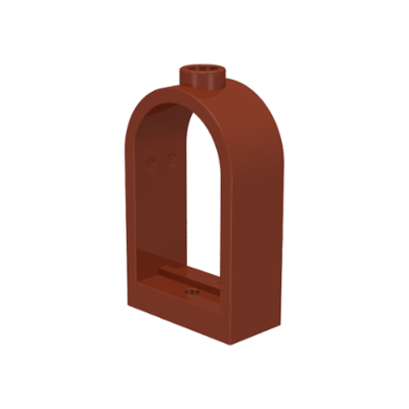 Raam 1x2x2 2/3 ronde bovenkant Reddish Brown